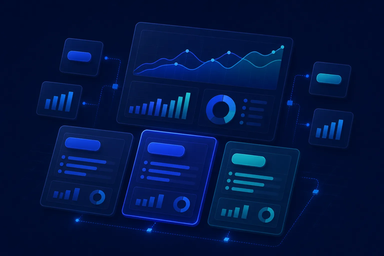 Illustration: Google Ads performance data flowing into an AI-assisted workflow