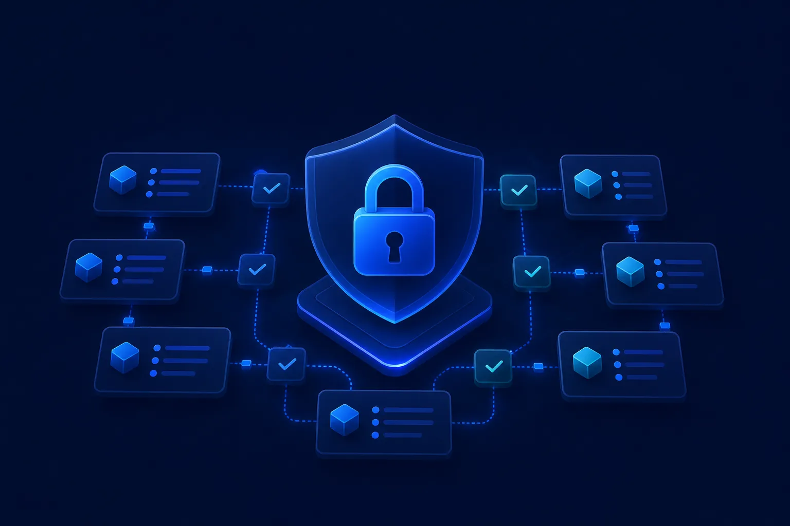 Illustration: shield protecting audited account actions