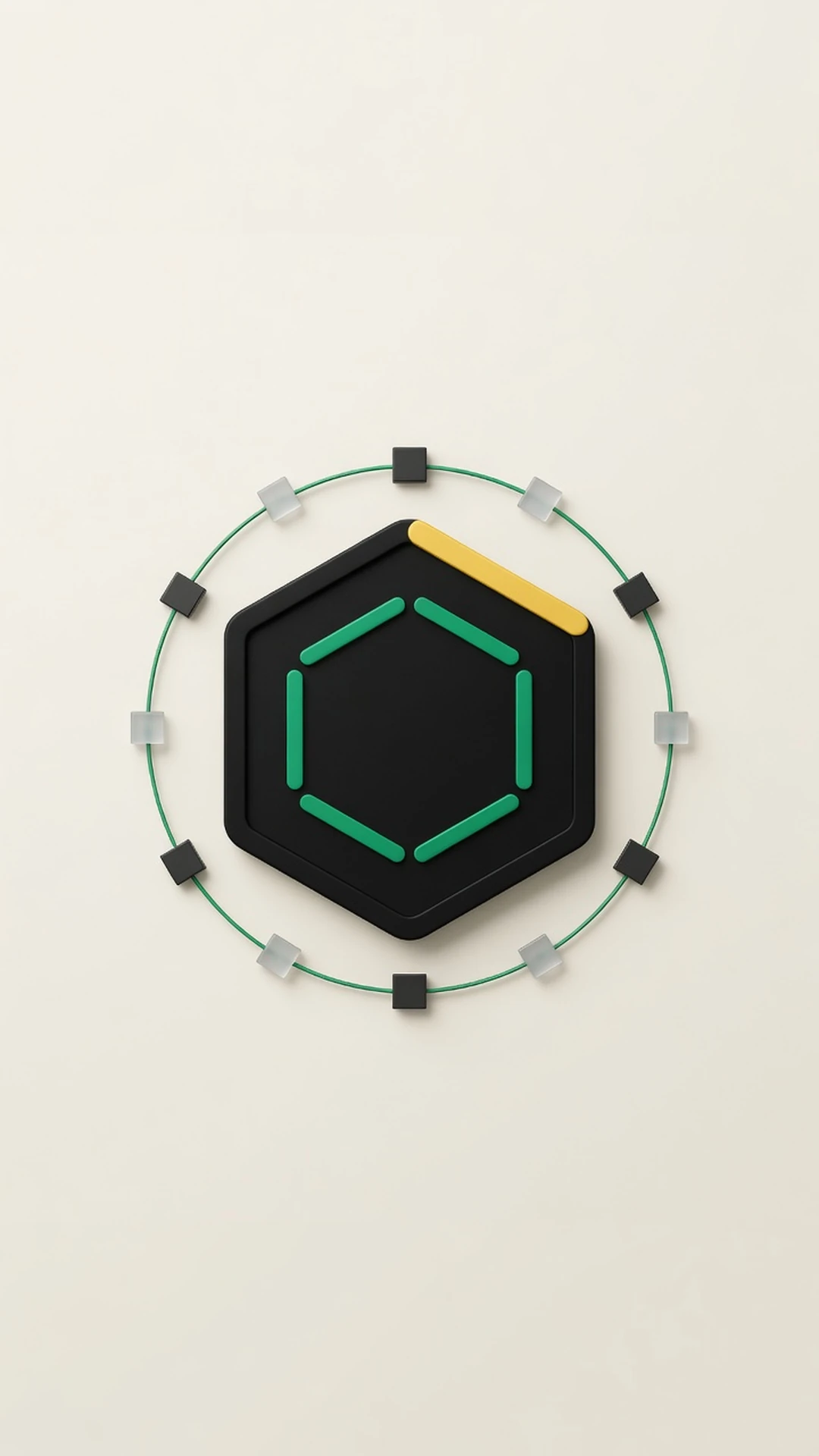 AdvisorPPC AI hexagon surrounded by connected account nodes